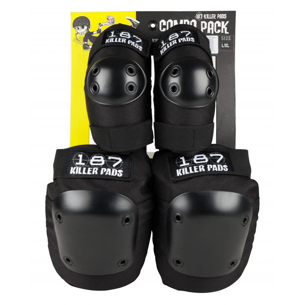 187 Killer Pads Combo Pack Knee and Elbow - Black