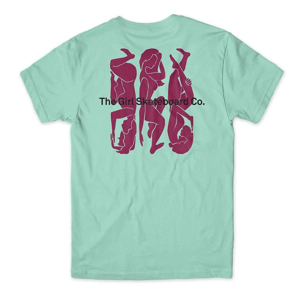 Girl Contour Curves T-Shirt - Island Reef Blue - Image 2