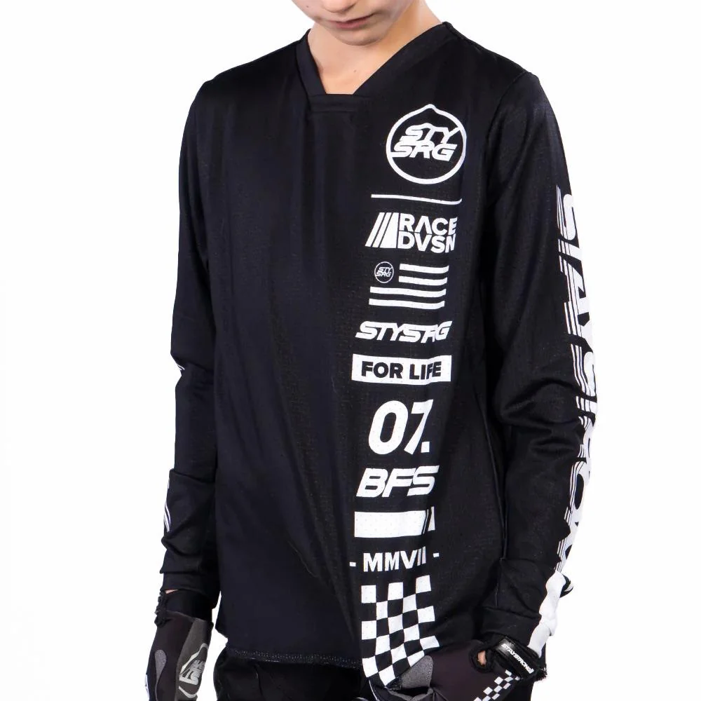 Stay Strong Race DVSN Kids Race Jersey - Black