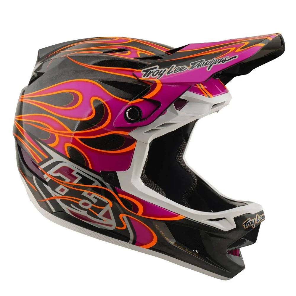 Troy Lee D4 Carbon MIPS Race Helmet - Torched Carbon/Magenta